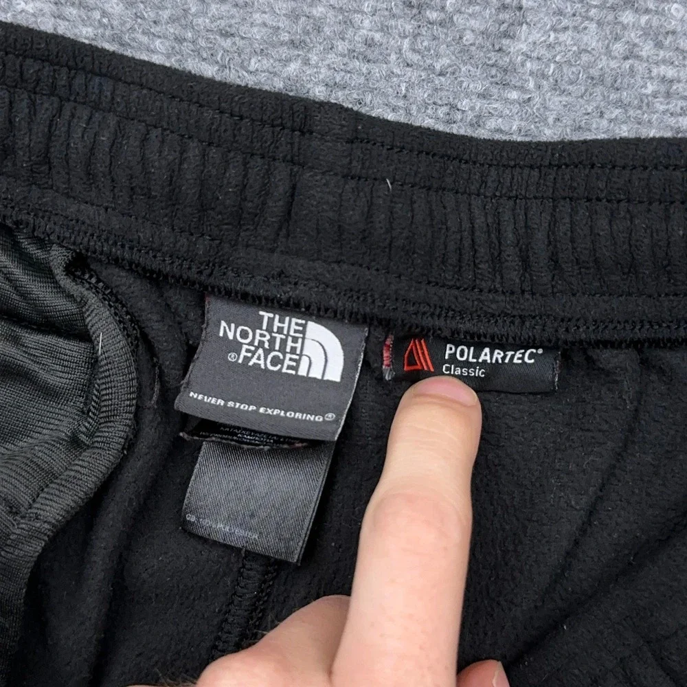 The North Face TKA 100 Polartec Classic Fleece Pants Men XL SHORT Black Straight